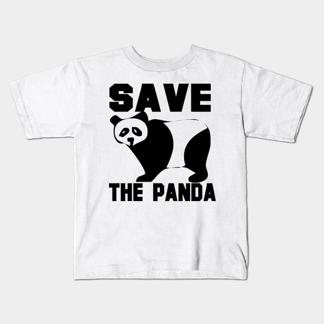 SAVE THE PANDA Kids T-Shirt by truthtopower